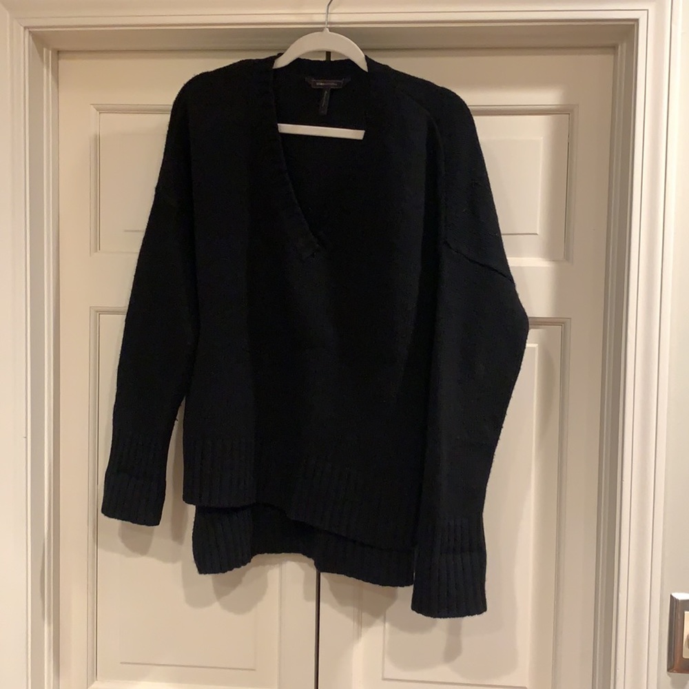 BCBG Maxazria V neck lambs wool blend.